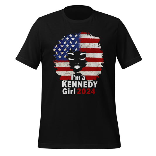 I'm a Kennedy Girl, Woman with American flag hair