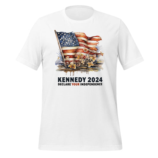 Declare Your Independence, Kennedy 2024, American Flag with Flowers