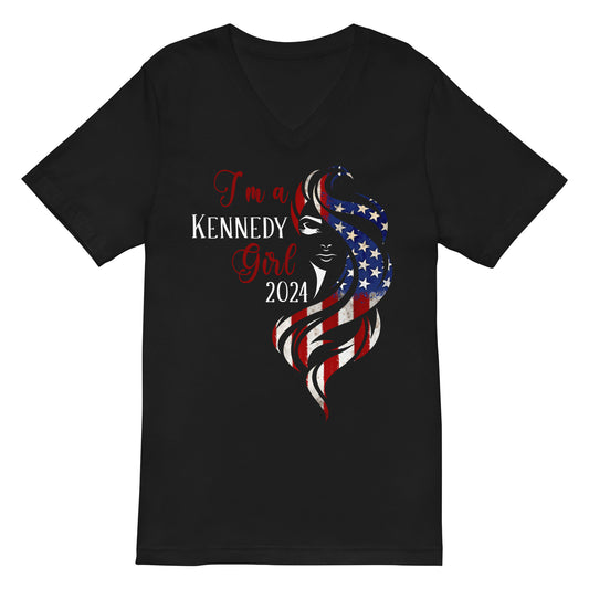 I'm a Kennedy Girl 2024, Woman with American flag hair